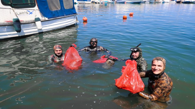 Aliağa'da deniz dibi temizliği!