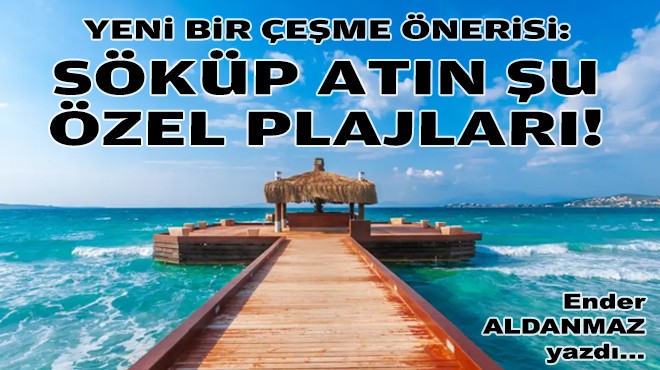 Ender ALDANMAZ yazdı... Yeni bir Çeşme önerisi: Söküp atın şu özel plajları!