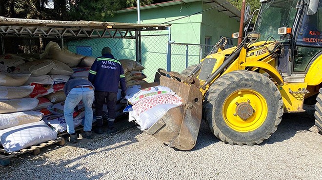 Kınık'tan afetzedelere yem desteği