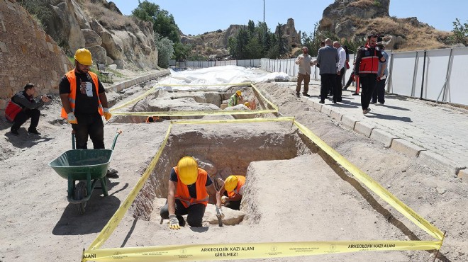 Nevşehir'de karayolunun altından tarih çıktı