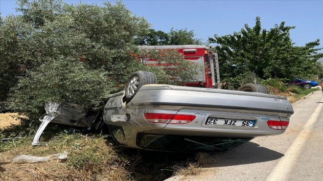 Otomobil takla attı... 2 kişi yaralandı!