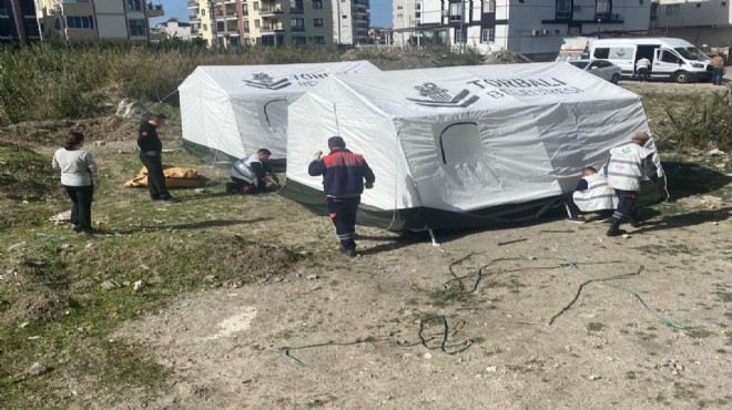 Torbalı Belediyesi'nden afetzedelere termal çadır